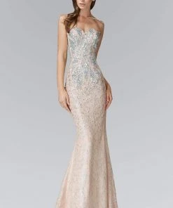 Elizabeth K - GL2004 Sequined Lace Sweetheart Mermaid Gown