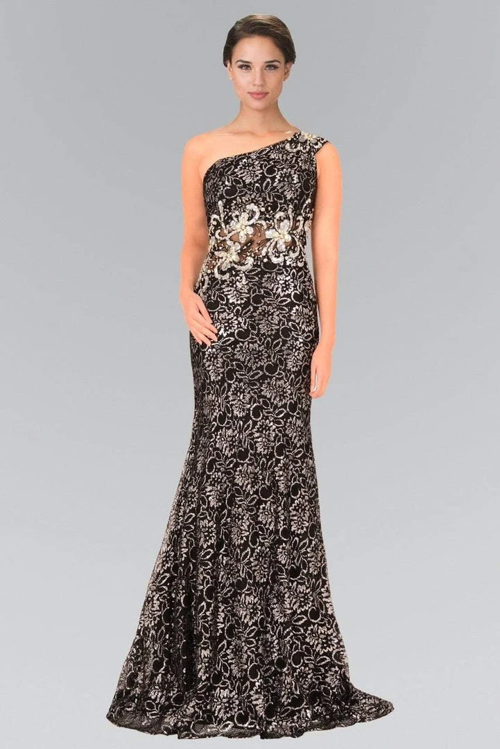 Formal Gowns Elizabeth K - GL2007 Asymmetrical Lace Sheath Gown 3 Formal Gowns Elizabeth K - GL2007 Asymmetrical Lace Sheath Gown