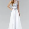 Formal Gowns Elizabeth K - GL2056 Jewel Illusion Embellished Gown