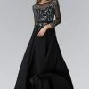 Elizabeth K - GL2057 Embellished Bateau Neck A-Line Gown Formal Gowns