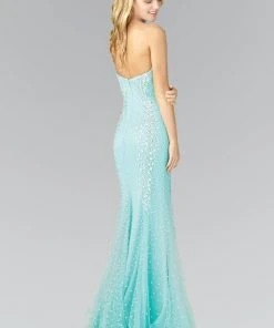 Formal Gowns Elizabeth K - GL2072 Jewel Embellished Tulle Mermaid Gown 5 Formal Gowns Elizabeth K - GL2072 Jewel Embellished Tulle Mermaid Gown