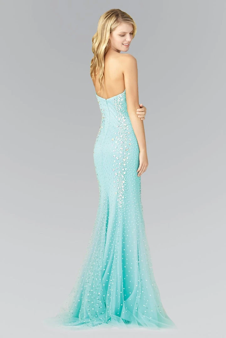 Formal Gowns Elizabeth K - GL2072 Jewel Embellished Tulle Mermaid Gown 4 Formal Gowns Elizabeth K - GL2072 Jewel Embellished Tulle Mermaid Gown