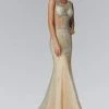Elizabeth K - GL2125 Sleeveless Sheer Jewel Embellished Gown