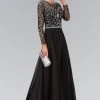 Elizabeth K - GL2129 Jewel Embellished Bateau Neck Gown Formal Gowns