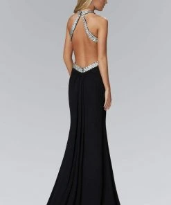 Formal Gowns Elizabeth K - GL2142 Jeweled High Neck Gown 5 Formal Gowns Elizabeth K - GL2142 Jeweled High Neck Gown