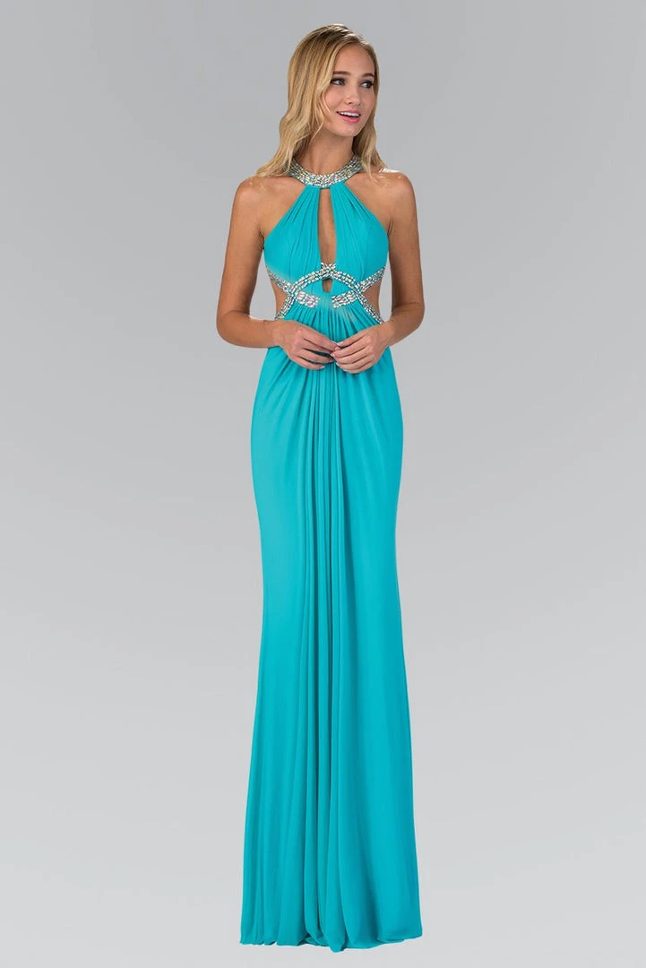 Formal Gowns Elizabeth K - GL2142 Jeweled High Neck Gown 3 Formal Gowns Elizabeth K - GL2142 Jeweled High Neck Gown