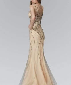 Elizabeth K - GL2150 Embellished Jewel Neck Trumpet Gown 5 Elizabeth K - GL2150 Embellished Jewel Neck Trumpet Gown