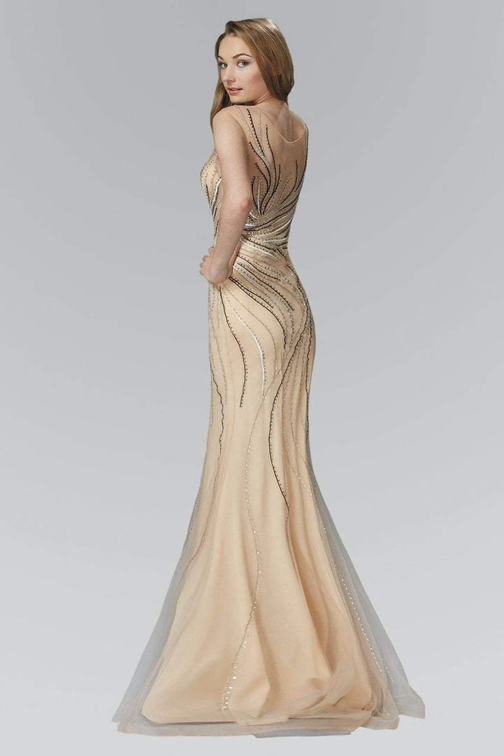 Elizabeth K - GL2150 Embellished Jewel Neck Trumpet Gown 4 Elizabeth K - GL2150 Embellished Jewel Neck Trumpet Gown