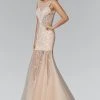 Elizabeth K - GL2153 Beaded Scoop Neck Trumpet Gown Formal Gowns