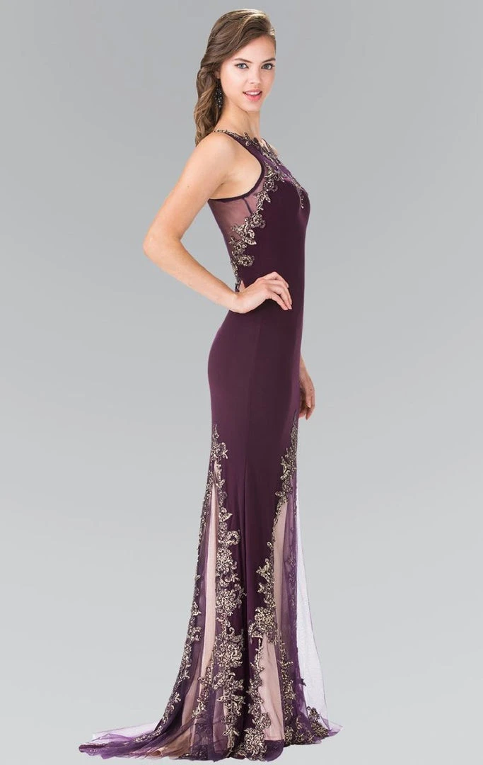 Formal Gowns Elizabeth K - GL2204 Embroidered High Neck Gown 4 Formal Gowns Elizabeth K - GL2204 Embroidered High Neck Gown