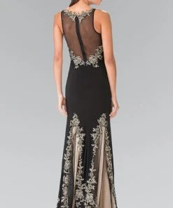 Formal Gowns Elizabeth K - GL2204 Embroidered High Neck Gown 9 Formal Gowns Elizabeth K - GL2204 Embroidered High Neck Gown