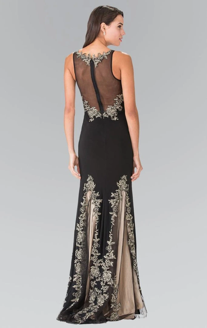 Formal Gowns Elizabeth K - GL2204 Embroidered High Neck Gown 6 Formal Gowns Elizabeth K - GL2204 Embroidered High Neck Gown