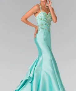 Elizabeth K - GL2214 Beaded Sweetheart Trumpet Gown Formal Gowns
