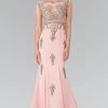 Formal Gowns Elizabeth K - GL2233 Embellished High Neck Jersey Trumpet Dress 1 Formal Gowns Elizabeth K - GL2233 Embellished High Neck Jersey Trumpet Dress