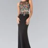 Formal Gowns Elizabeth K - GL2241 Mock Two-Piece With Embroidery Evening Gown