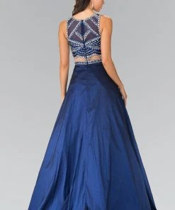 Formal Gowns Elizabeth K - GL2250 Two-Piece Sequined Long Gown