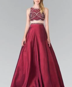 Formal Gowns Elizabeth K - GL2250 Two-Piece Sequined Long Gown