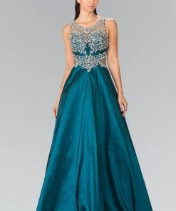 Elizabeth K - GL2253 Sleeveless Beaded Long Gown Formal Gowns