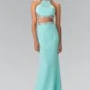 Formal Gowns Elizabeth K - GL2256 Beaded Halter Neck Two-Piece Evening Gown 1 Formal Gowns Elizabeth K - GL2256 Beaded Halter Neck Two-Piece Evening Gown