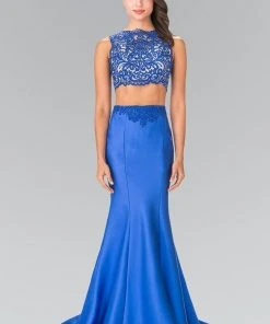 Elizabeth K - GL2281 Two-Piece Lace Trumpet Long Gown Formal Gowns