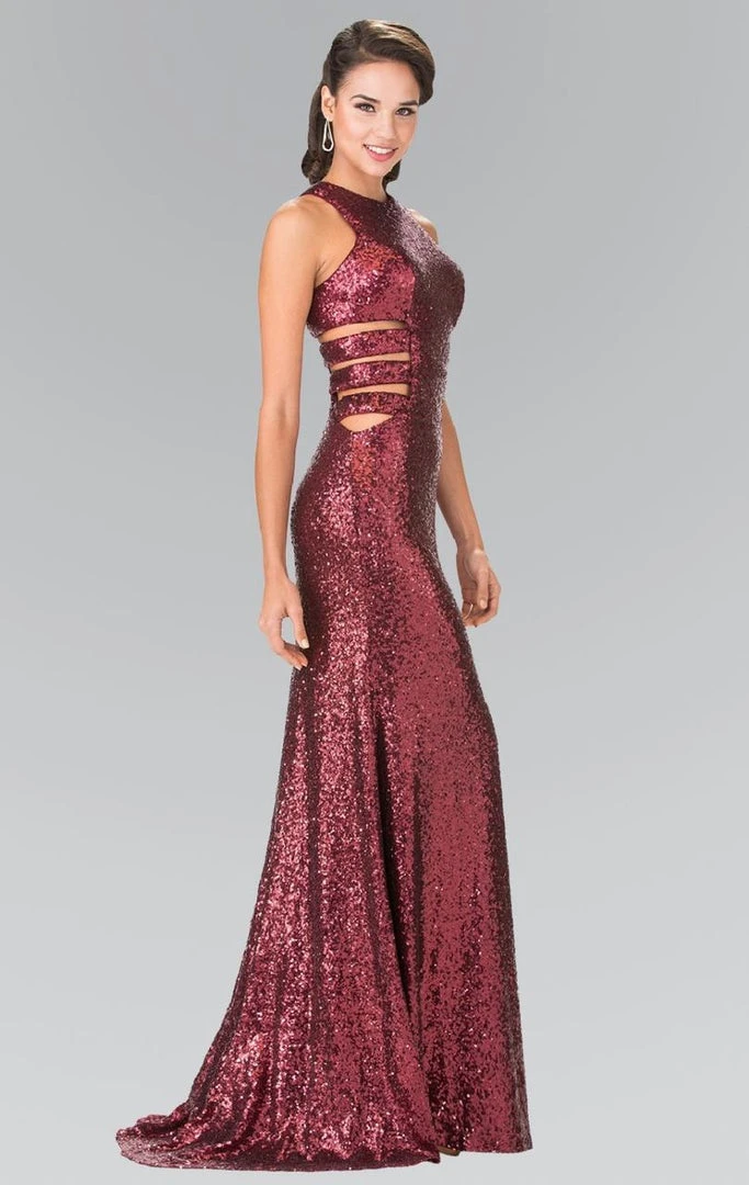 Elizabeth K - GL2299 Long Dress With Side Cut Outs 4 Elizabeth K - GL2299 Long Dress With Side Cut Outs