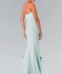 Elizabeth K - GL2305 Strapless Ruffled Long Dress 7 Elizabeth K - GL2305 Strapless Ruffled Long Dress