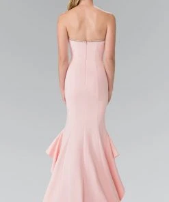 Elizabeth K - GL2305 Strapless Ruffled Long Dress 9 Elizabeth K - GL2305 Strapless Ruffled Long Dress