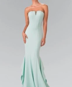 Elizabeth K - GL2305 Strapless Ruffled Long Dress