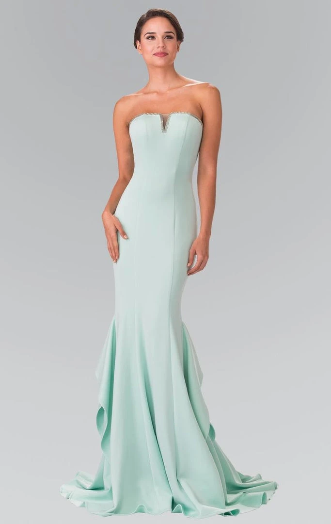 Elizabeth K - GL2305 Strapless Ruffled Long Dress 3 Elizabeth K - GL2305 Strapless Ruffled Long Dress