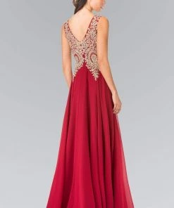 Elizabeth K - GL2311 Intricate Lace V-Neck A-Line Gown 15 Elizabeth K - GL2311 Intricate Lace V-Neck A-Line Gown
