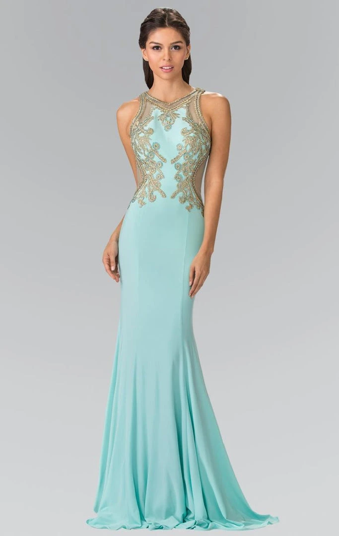 Elizabeth K - GL2321 Halter Long Gown With Side Cut Outs Formal Gowns 3 Elizabeth K - GL2321 Halter Long Gown With Side Cut Outs Formal Gowns