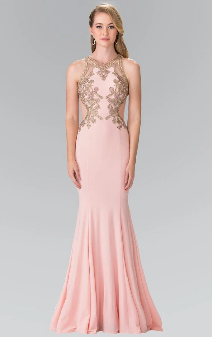 Elizabeth K - GL2321 Halter Long Gown With Side Cut Outs Formal Gowns 5 Elizabeth K - GL2321 Halter Long Gown With Side Cut Outs Formal Gowns
