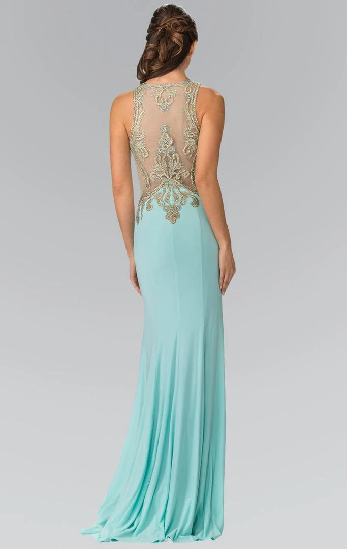 Elizabeth K - GL2321 Halter Long Gown With Side Cut Outs Formal Gowns 4 Elizabeth K - GL2321 Halter Long Gown With Side Cut Outs Formal Gowns