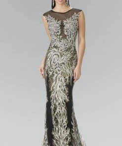 Formal Gowns Elizabeth K - GL2336 Sleeveless Beaded Long Dress