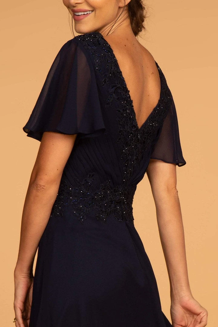 Formal Gowns Elizabeth K - GL2520 Embroidered V-Neck A-Line Evening Gown 10 Formal Gowns Elizabeth K - GL2520 Embroidered V-Neck A-Line Evening Gown