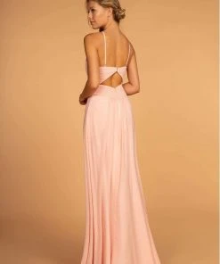 Elizabeth K - GL2607 Pleated Sweetheart Chiffon A-line Dress