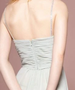 Elizabeth K - GL2666 Shirred Surplice Sweetheart Bodice Gown