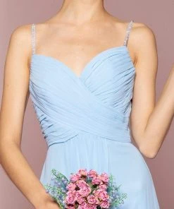 Elizabeth K - GL2666 Shirred Surplice Sweetheart Bodice Gown