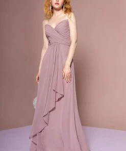 Elizabeth K - GL2666 Shirred Surplice Sweetheart Bodice Gown