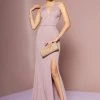 Formal Gowns Elizabeth K - GL2668 Plunging Halter Dress With Slit 2 Formal Gowns Elizabeth K - GL2668 Plunging Halter Dress With Slit