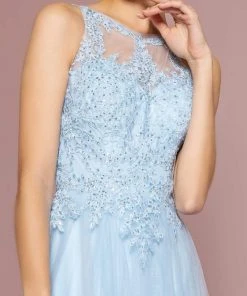 Formal Gowns Elizabeth K - GL2693 Beaded Lace A-Line Evening Dress