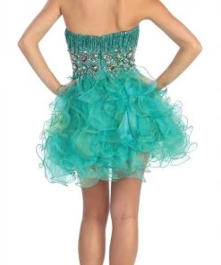 Cocktail Dresses Elizabeth K - GS1025 Strapless Ruffled Cocktail Dress
