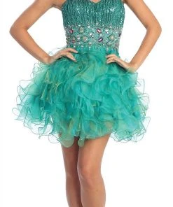 Cocktail Dresses Elizabeth K - GS1025 Strapless Ruffled Cocktail Dress