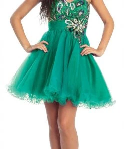 Cocktail Dresses Elizabeth K - GS1038 Embellished Strapless Sweetheart Cocktail Dress