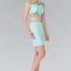 Elizabeth K - GS1439 Two-Piece Floral Embroidered Dress Cocktail Dresses