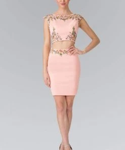 Elizabeth K - GS1439 Two-Piece Floral Embroidered Dress Cocktail Dresses 9 Elizabeth K - GS1439 Two-Piece Floral Embroidered Dress Cocktail Dresses