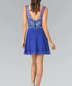 Elizabeth K - GS1467 Sleeveless V-Neck Cocktail Dress Cocktail Dresses 9 Elizabeth K - GS1467 Sleeveless V-Neck Cocktail Dress Cocktail Dresses