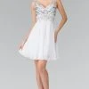 Elizabeth K - GS1467 Sleeveless V-Neck Cocktail Dress Cocktail Dresses