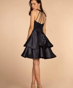 Elizabeth K - GS1603 Strappy Tiered A-Line Cocktail Dress 15 Elizabeth K - GS1603 Strappy Tiered A-Line Cocktail Dress