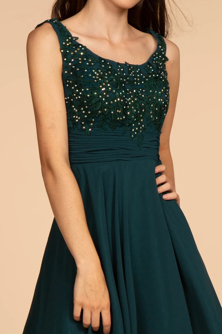 Cocktail Dresses Elizabeth K - GS1612 Embroidered Pleated Waist Cocktail Dress 9 Cocktail Dresses Elizabeth K - GS1612 Embroidered Pleated Waist Cocktail Dress